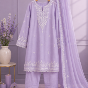 Lavender Grace Embroidered Suit
