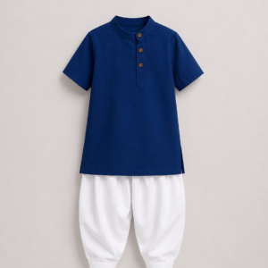Midnight Blue Boys Kurta Set