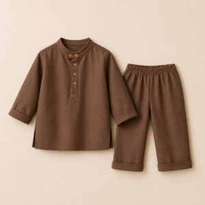 Mocha Boys Kurta Co-Ord Set